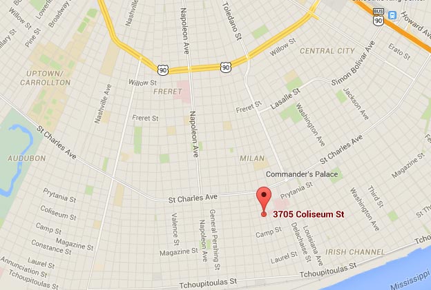 map to New Orleans psychiatrist office